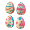 3D Painted Eggs x 4