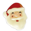 3D White Choc Santa 35x40mm (84)