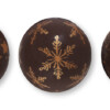 3D Dark Choc/Gold Xmas Ball (40)